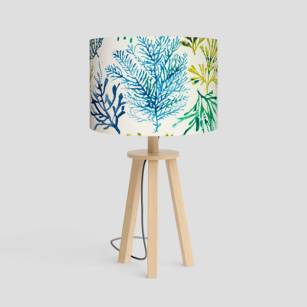 Padfields Lampshade in Coral Blue