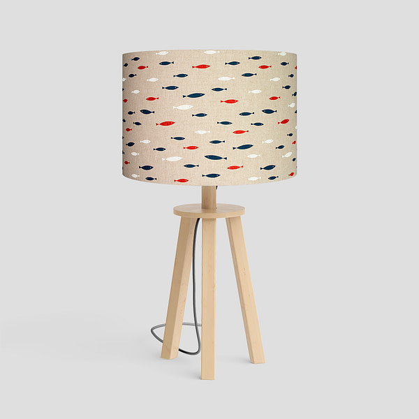 Red White Blue fish lampshade